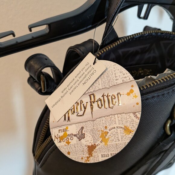 New Never Used Loungefly Harry Potter Deathly Hallows Backpack New With Tags - Picture 3 of 15